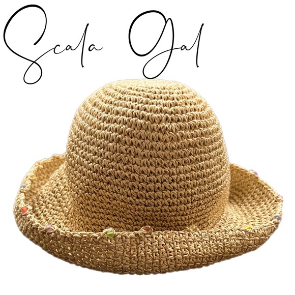 Scala Accessories - Scala Gal Sun Hat With Beads